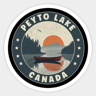 Peyto Lake Canada Sunset Sticker